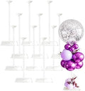 12 Pack Acrylic Balloon Stands for Table, Reusable Party Centerpiece Kits by lightsfever