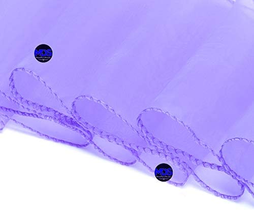 MDS Pack of 100 Organza Chair Sashes for Wedding & Event Décor – Lavander - Image 4