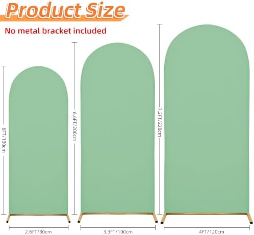 Set of 2 Wedding Arch Cover Stretchy Spandex Fabric Backdrop for Arch Stand - Image 2