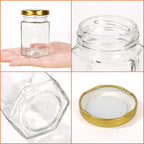 4 oz 30 Pack Mini Glass Honey Jars with Wood Dippers & Gold Lids - Image 3