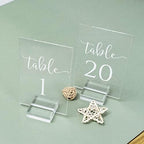 Acrylic Wedding Table Numbers 1-30 with Stand- 4x6 Inch Clear Sign Printed Calligraphy Font, Acrylic Table Numbers with Holder Base for Wedding Party Reception - Image 7