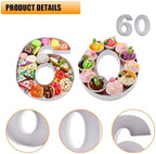 15in Cardboard Number Shape Box Fillable Tray, Food Charcuterie Board, Cupcake Sweet Party Decor (Number 60&90) - Image 4