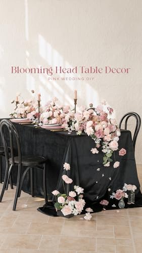 Ling's moment Artificial Pink Wedding Flowers Combo, Dusty Rose, Grand - Image 5