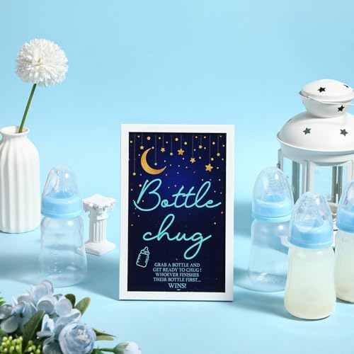 Roowest Bottle Chug Baby Shower Games Favors, Blue, Moon Star - Image 5