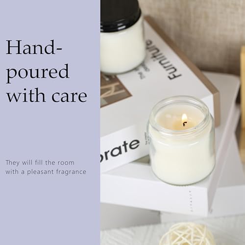 24 Pcs 4 Oz Mason Jar Candles, Lavender Scented Soy Candles Bulk Set for Stress Relief and Relaxation, Great Favors for Wedding, Christmas, Housewarming Gifts (Black, Lavender, 24) - Image 5