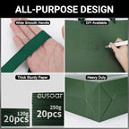 EUSOAR Paper Gift Bags, 20pcs 12.5"x4.5"x11" Green Kraft Gift Wrap Bags with Handles, Merchandise Retail Paper Shopping Wrapping Bags for Business, Craft Grocery, Boutique, Party Favor, Wedding - Image 3