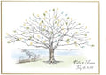 Thumbprint Tree Guestbook Alternative Guest Book with Sailboats for Weddings, Birthdays, Retirement by Magic+Wand+Ink