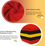 10x7FT Red Black Yellow Backdrop Curtains for Parties Wrinkle Free Backdrop Drapes for Birthday Graduation Decoration Themed Party Photography Background - Image 3