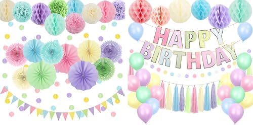 Pastel Rainbow Party Decoration by Marwey
