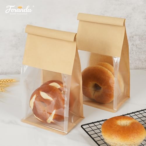 100 Pcs Bakery Bags with Window, 5.1"x3.9"x11" Cookie Packaging with Seal - Image 5