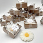 Giftsupstore Wedding Favors for Guests Bulk –20 Set Elegant Daisy Flower Candles – Custom Bridal Shower Gifts, Baby Shower & Personalized Bachelorette Party Candle Favors, Unique Handmade Floral Decor - Image 4