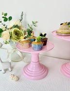 3 Pcs Pink Cake Stand Set Round Plastic Cupcake Stand Holder Dessert Table Display Set, Dessert Serving Platter for Tea Party, Birthday, Wedding, Baby Shower - Image 4