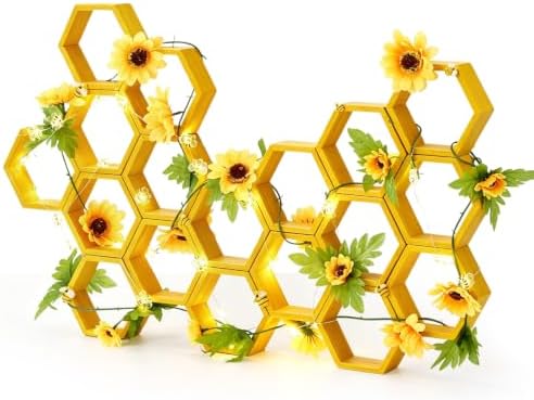 Gerrii 18 Pcs Mini Honeycomb Cupcake Stands, 4.7 x 4.1 x 1.4 Inch, Yellow - Image 7