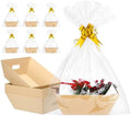 AFOROEOA 10PACK Baskets For Gifts Empty, 10x12”Thick Kraft Gift Basket with 10 Bows 10 Bags Empty Gift Baskets for Christmas, Valentine’s Day, Easter, Birthdays, Snacks, Farmers Market by AFOROEOA