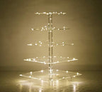 Jusalpha 5 Tier Square Acrylic Cupcake Stand with Light- Cake Holder - Image 6