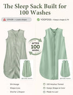 Yoofoss Baby Sleep Sack 12-18 Month 0.5TOG 100% Organic Cotton 2-Way Zipper - Image 2