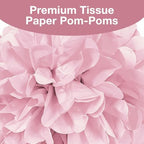 Fun Express - Light Pink Tissue Pom Pom Decor W/gromme - Party Decor - Hanging Decor - Tissue - 6 Pieces - Image 2