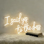 I Said Yes To The Dress Neon Sign Wedding LED Light Sign for Dress Store Wall Decor Bridal Shower Engagement Decor Wedding Party-20inch - Image 4