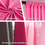 10 x 10 Feet Pink B Backdrop Curtain for Partie, Background Curtains for Photoshoot, Birthday, Wedding, Halloween, Thanksgiving, Christmas Day, New Year Party Decorations 5Ft x 10Ft, 2 Panels - Image 3