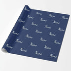 MyPupSocks Customized Logo Gift Wrapping Paper, Name Navy Blue Personalized Birthday Gift Wrap Paper with Text Funny Wrapping Paper Roll for Men Women Birthday Christmas 58x23 5 Rolls - Image 2
