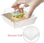 Ocmoiy Small Charcuterie Boxes with Clear Lids, 4 Inches, 100 Pack, White - Image 3