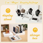 Geelin 6 Pcs Acrylic Risers Cube Stands, White, 10 to 15 Inch, Square - Image 5
