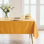 Thick Yellow Tablecloth, Water & Wrinkle Resistant, 54x120 Inch by Unknown