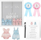 55 Pcs Baby Cloth Gender Reveal Game Voting Board, Baby Cloth by Qunclay