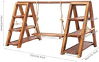 3 Tier Wooden Cupcake Stand, Ladder Dessert Table Display Set Dessert Stands Wood Farmhouse for Party Birthday Wedding Events Baby Shower Decoration (Wooden) - Image 2