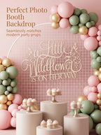 A Little Wildflower Wooden Backdrop Wooden Sign for Floral Party Photos - Image 3
