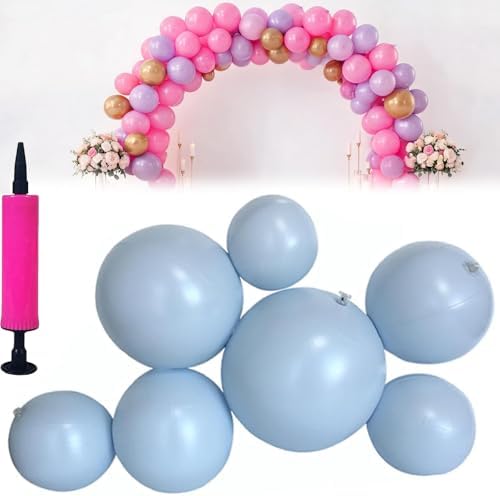 Reusable Inflatable Balloon, Reusable Inflatable Balloon Garland Arch Kit for Parties, Easy Setup Balloon Arch Decoration for Birthday, Wedding & Celebration (7Pcs LIght BLue) by Unknown