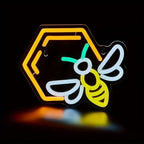 Bee Neon Sign – USB Wall Light in Warm Yellow, LED Wall Sign for Bedroom, Living Room, Parties, or Unique Gift for Bee Lovers 14″ ×11″ - Image 4