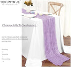 Teruntrue 20 Pack Lilac Cheesecloth Table Runner 17x108 Inch, Boho Gauze Sheer Fabric Cheese Cloth Table Runners for Wedding Party Bridal Shower Baby Shower Birthday Home Decor Garden Farmhouse - Image 5