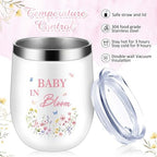 Hoolerry 6 Set Baby Shower Cups, 12oz Stainless Steel Tumbler, Wildflowers - Image 4