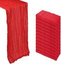 12 Pack 23 x 120 Inch Red Table Runner 10Ft Cheesecloth by Heneger