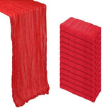 12 Pack 23 x 120 Inch Red Table Runner 10Ft Cheesecloth by Heneger