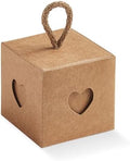 Boxes Craftory Pack of 25 Favor Boxes with Twine Handles (1.96 x 1.96 x 1.96 inch) - Ideal for Wedding Party and Bridal Shower Gift Boxes - Havana by BoxesCraftory