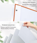 Artfeel Photo Album Self Adhesive Scrapbook Album for 3x5 4x6 5x7 8x10 Pictures,120 Pages Linen Cover with Display Window DIY Photo Book,Ideal Gifts for Family Travel Wedding Baby - Image 7