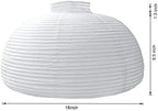 Large White Hanging Paper Lanterns Paper Lamp Shade, 2Pcs, 18inch - Image 2