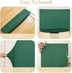 Hunter Green Square Arch Backdrop Cover 6.6x6.6FT, Double-Sided Stretchy Spandex Fabric Fits Square Arch Backdrop Stand, Green Background Backdrop for Wedding Baby Shower Birthday Party Decoration - Image 4