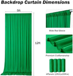 20x12 ft Green Backdrop Curtains for Weddings Parties, Birthdays and Photos - Image 5