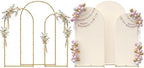 Set of 3 Metal Arch Backdrop Stand with Cover Set, (7.2FT, 6.6FT, 6FT Wedding Arch and Cover Set), Backdrop Arch for Party, Baby Shower, Birthday, and Graduation Ceremony by Unknown