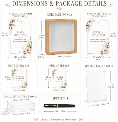 Wedding Guest Book Alternative Set with Note and DIY Wish Cards - Image 4