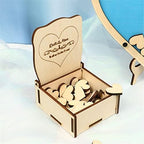Personalized Photo Heart Guest Book Alternative for Wedding Reception Wooden Drop Top Box Picture Frame Wedding Guest Sign in Wooden Card Box for Rustic Wedding Decor Baby Shower - Image 2