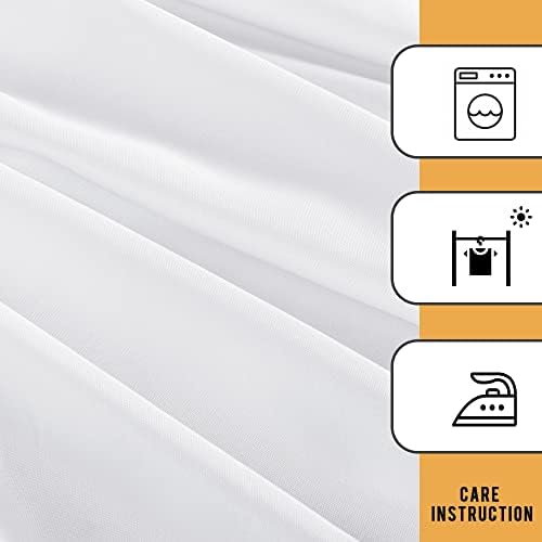 Obstal 2 Pack Table Clothes for 8 Foot Rectangle Tables, White - Image 5