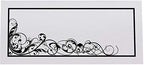Scribble Vintage Swirl Place Cards, Black, Set of 60, Pre-cut and Scored - Image 3