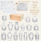 Mini Bud Vases Set of 32 As Wedding Centerpieces for Tables,Clear Bud Vases for Flowers,Small Flower Vases Suitable for Birthday Party,Anniversary,Wedding Reception,Baby Shower (Clear, 32PCS) - Image 2