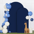 FANPROMS Arch Cover Set of 2 Navy Blue Arch Backdrop Cover 6 7.2FT Spandex Arch Stand Covers for Arches Stand Arched Covers Stretchy Backdrop Fabric Covering for Wedding Party Decoration Supplies by FANPROMS