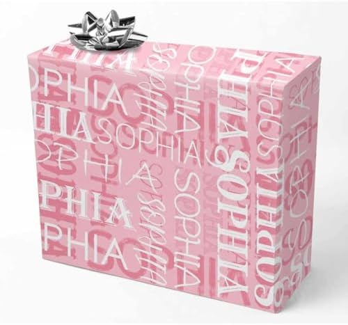 AOFUN Personalized Birthday Gifts Fashion Birthday Gift for Mother Father Day Birthday Christmas Day Custom Wrapping Paper for Boys Girls Men Women 3 Rolls 58" x 23" by Unknown