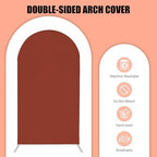 Pastel Burnt Orange Arch Backdrop Covers Stretchy Arched Stand Cover for Parties Decoration Baby Bridal Shower Birthday Wedding Party Props NO-377-3x6.5ft - Image 4